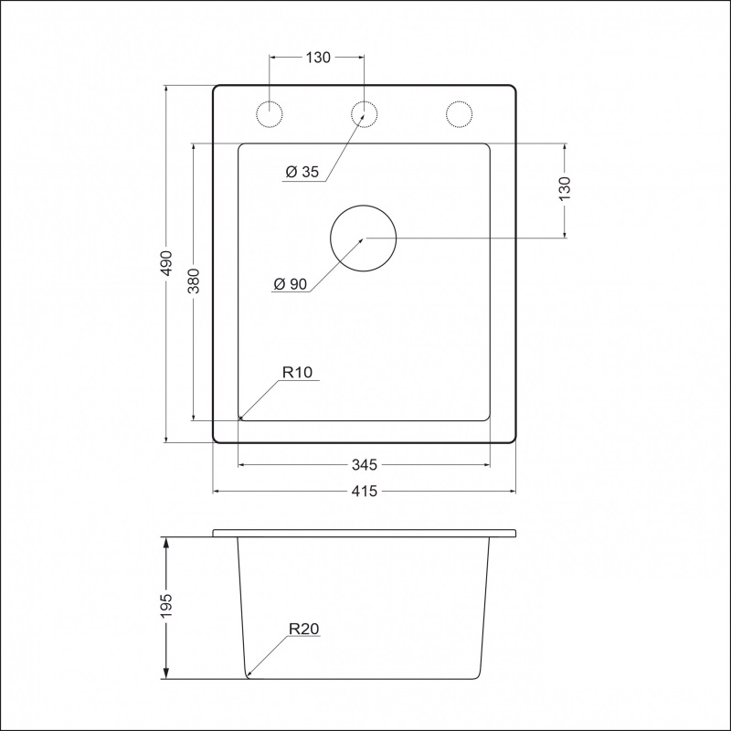 картинка Мойка для кухни Emar EMQ-1415.Q  картинка Мойка для кухни Emar EMQ-1415.Q