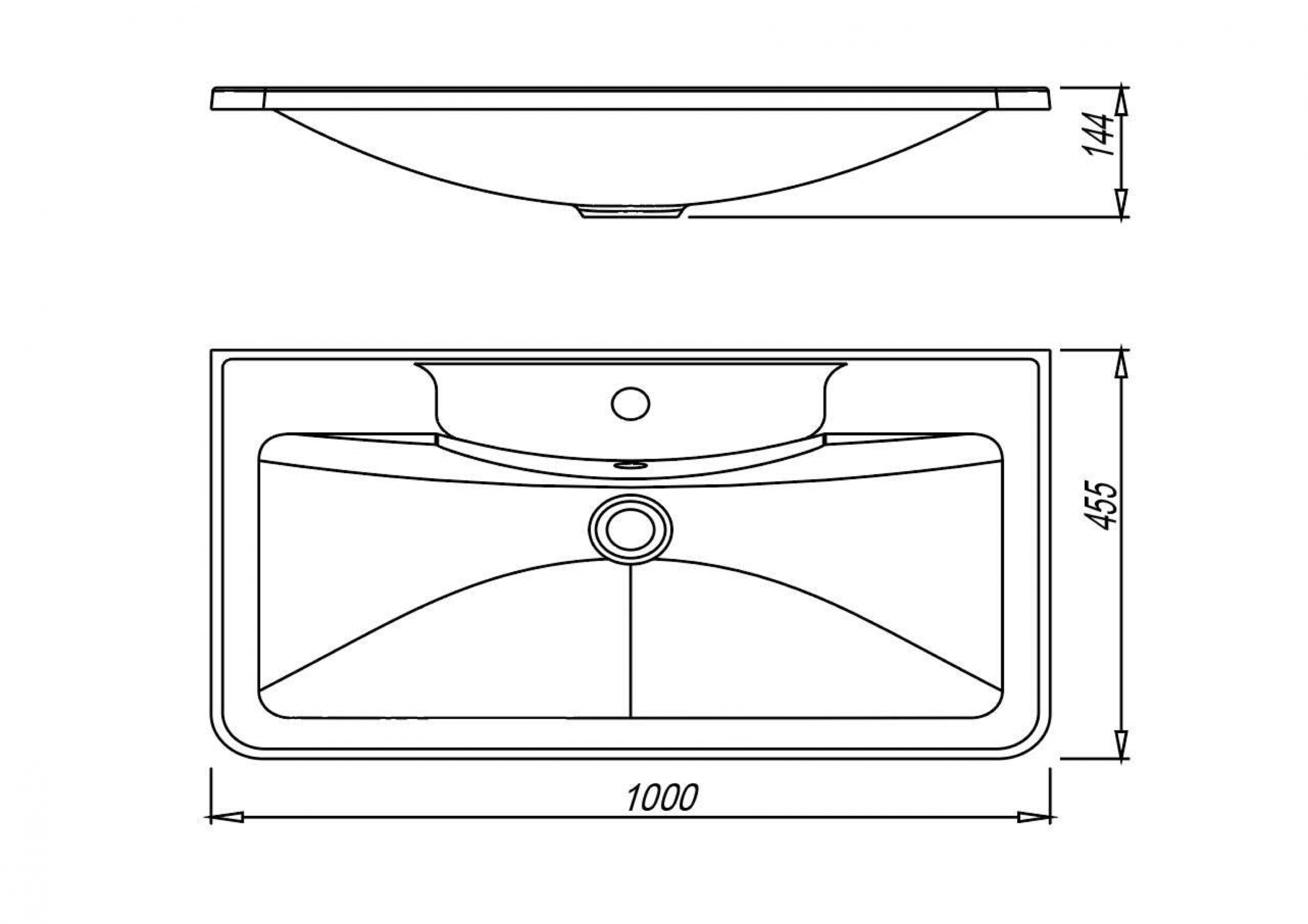 картинка Раковина Florentina Аллегро 1000 