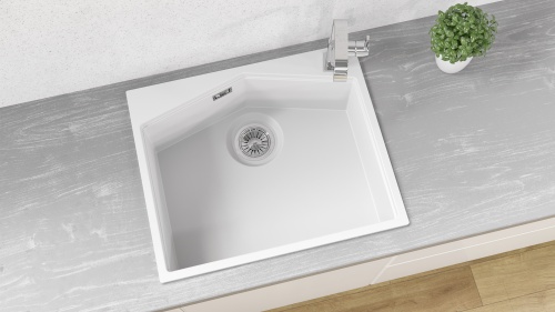 картинка |Discount| Мойка для кухни Kit Kraken OCEAN белая 