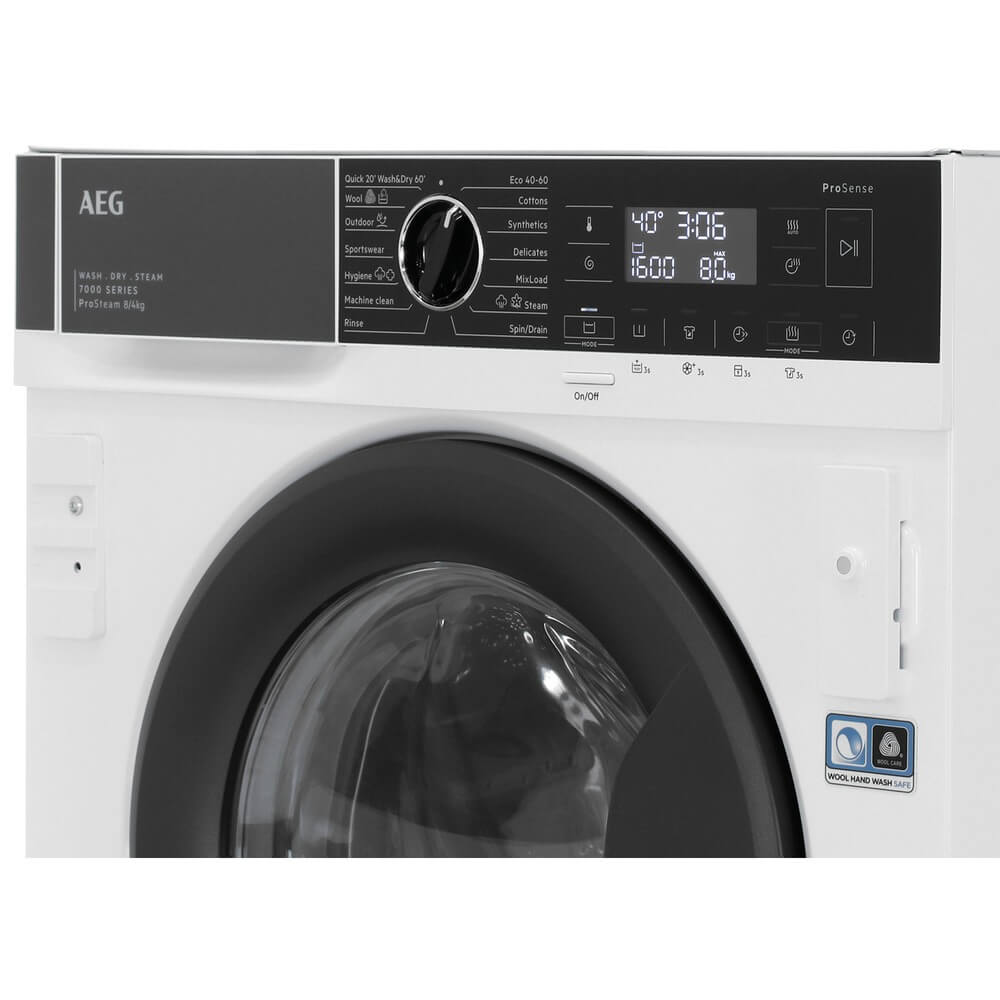 картинка Стиральная машина встраиваемая с сушкой и паром Aeg L7WBE68SI 