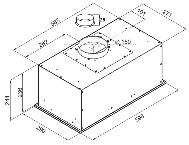 картинка Кухонная вытяжка Maunfeld CROSBY POWER 60 BLACK 