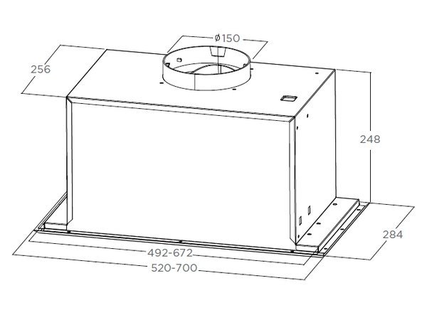 картинка Кухонная вытяжка полновстраиваемая Midea MH60I370W белая 