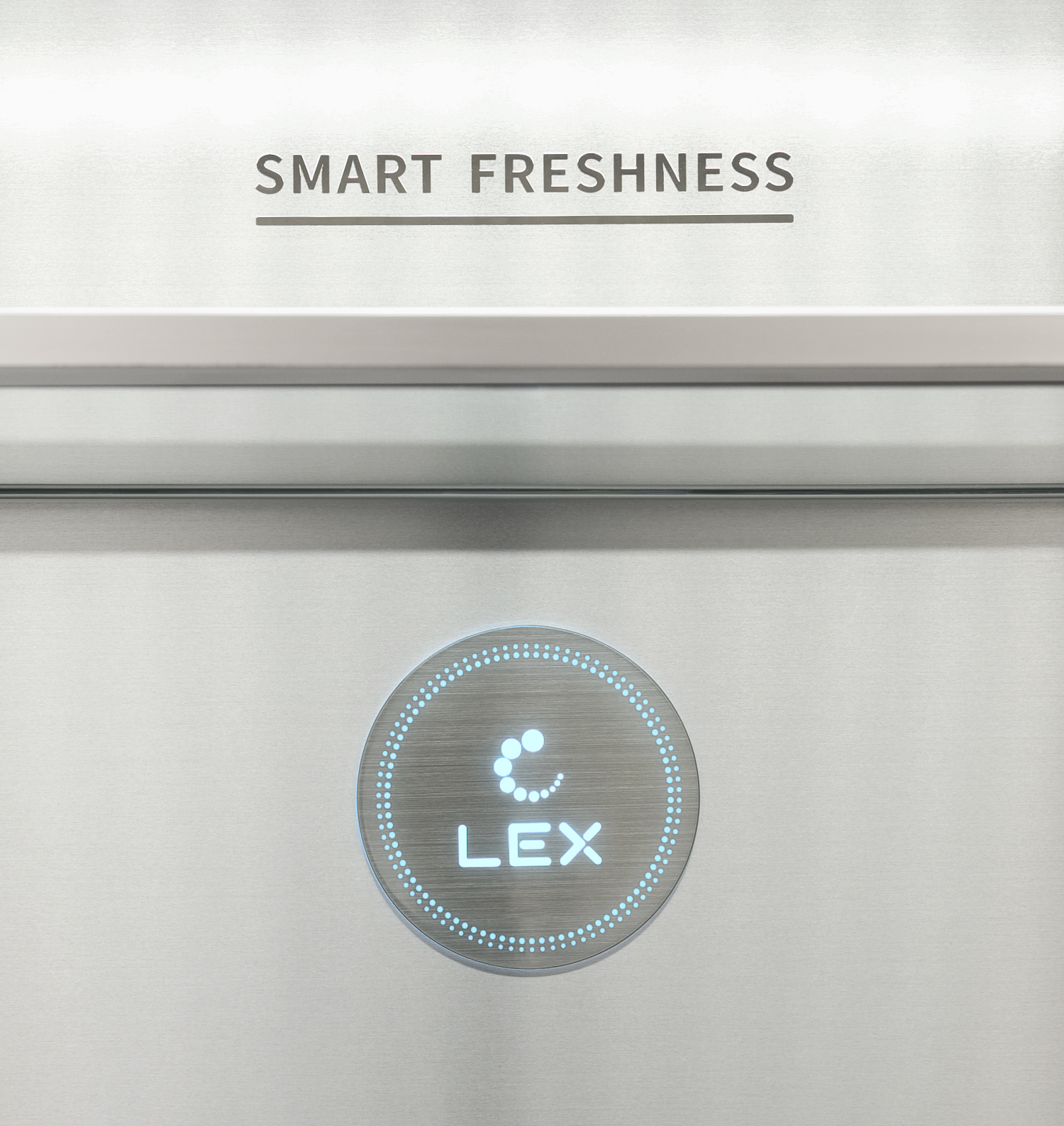 картинка Полувстраиваемый холодильник Lex LFD424STGIDBI каменно-серая стеклянная дверца 