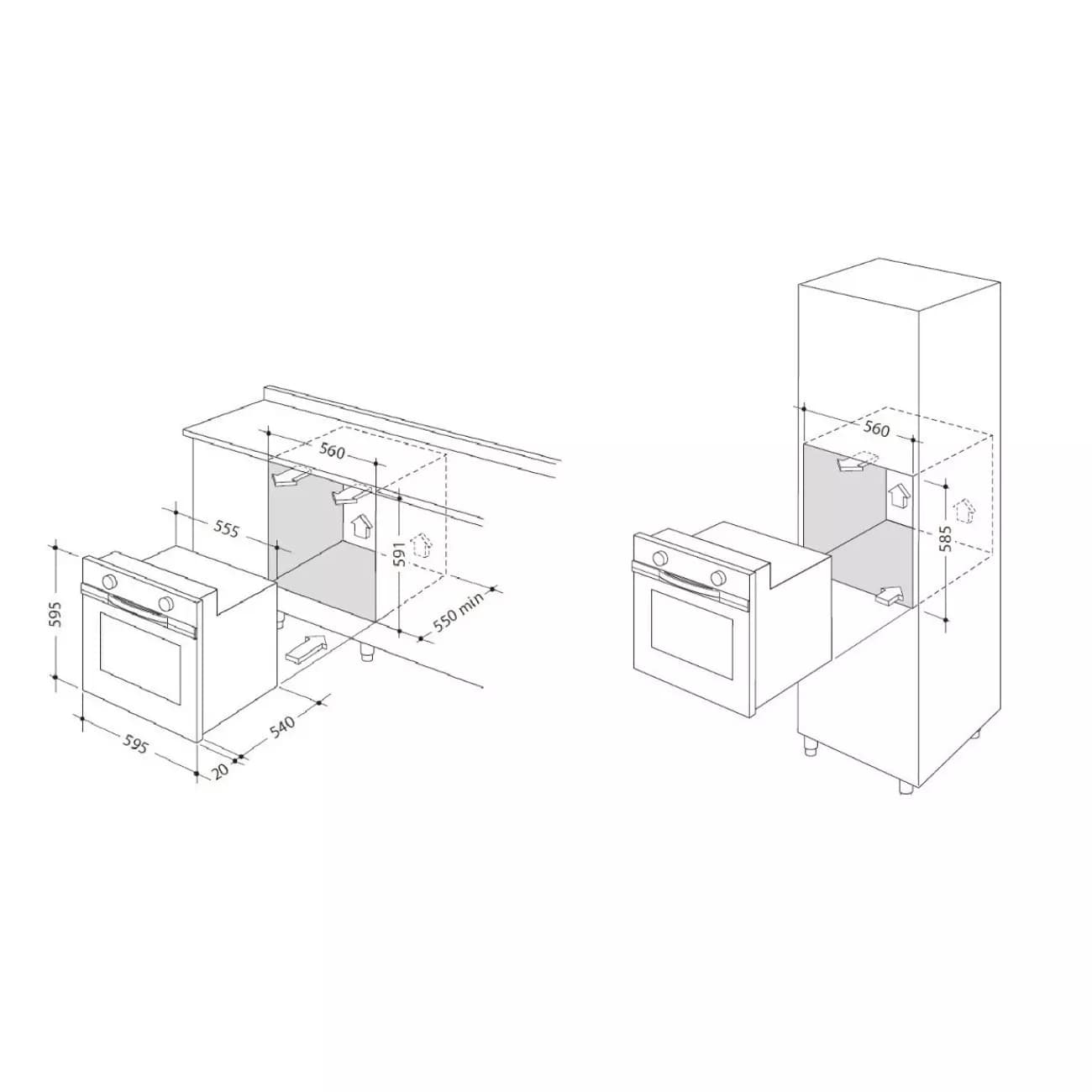 картинка Газовый духовой шкаф Delonghi FG 6 NL RUS  картинка Газовый духовой шкаф Delonghi FG 6 NL RUS