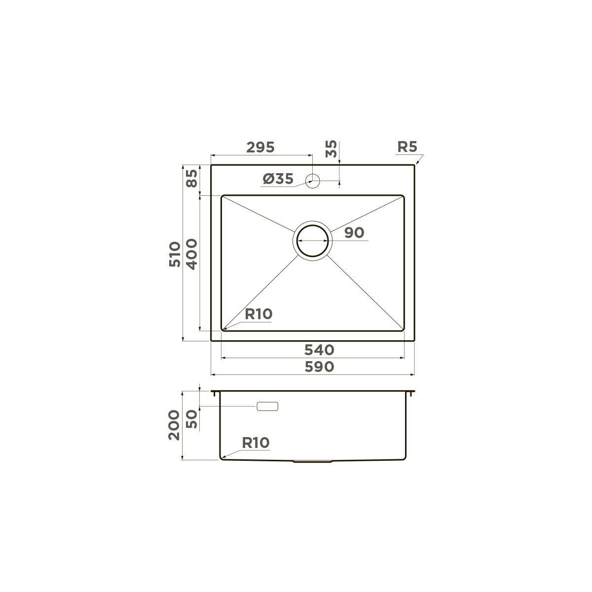 картинка Мойка для кухни Omoikiri Akisame-59-IN 