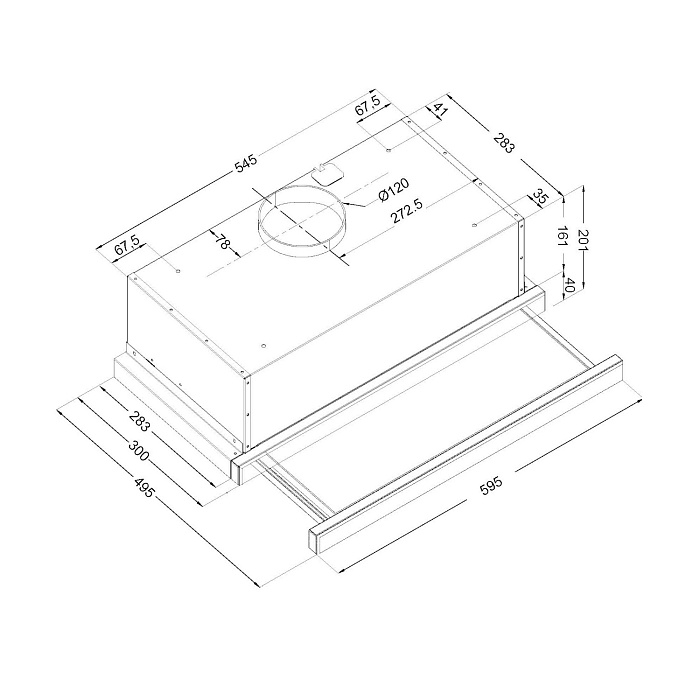 картинка Кухонная вытяжка Evelux TEL 60 I 