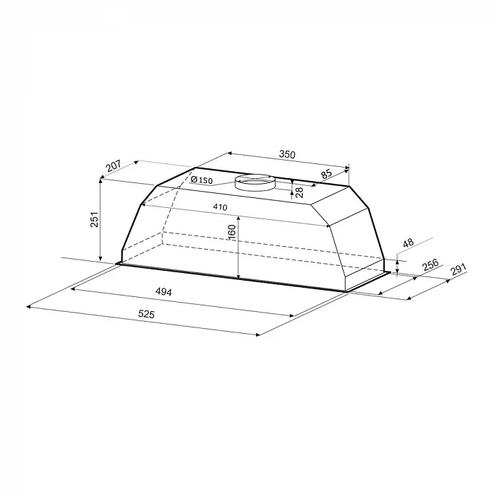 картинка Кухонная вытяжка Krona ADEL 600 WHITE PB 