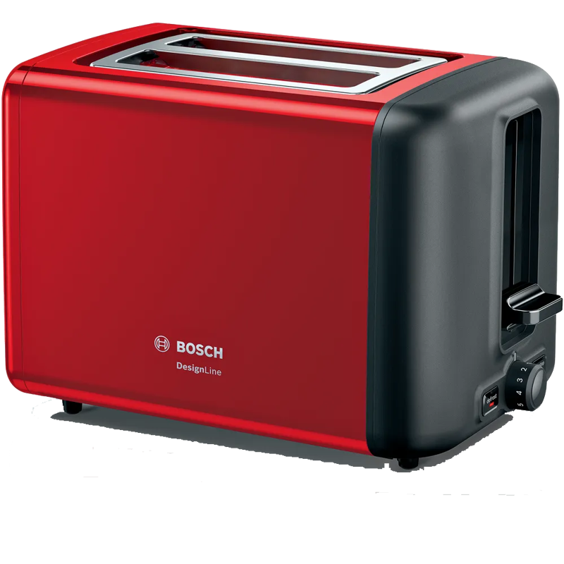 картинка Тостер Bosch TAT3P424 красный  картинка Тостер Bosch TAT3P424 красный