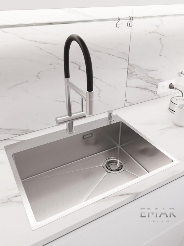 картинка Кухонная мойка Emar EMB-660(TOP) PVD Nano Satin 