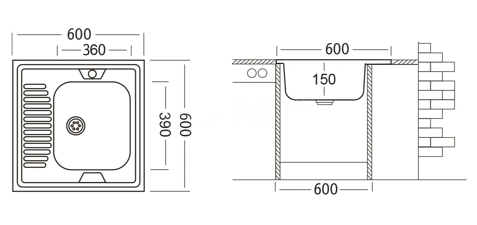 картинка Мойка Ukinox STD600.600 ---4C 0R- 