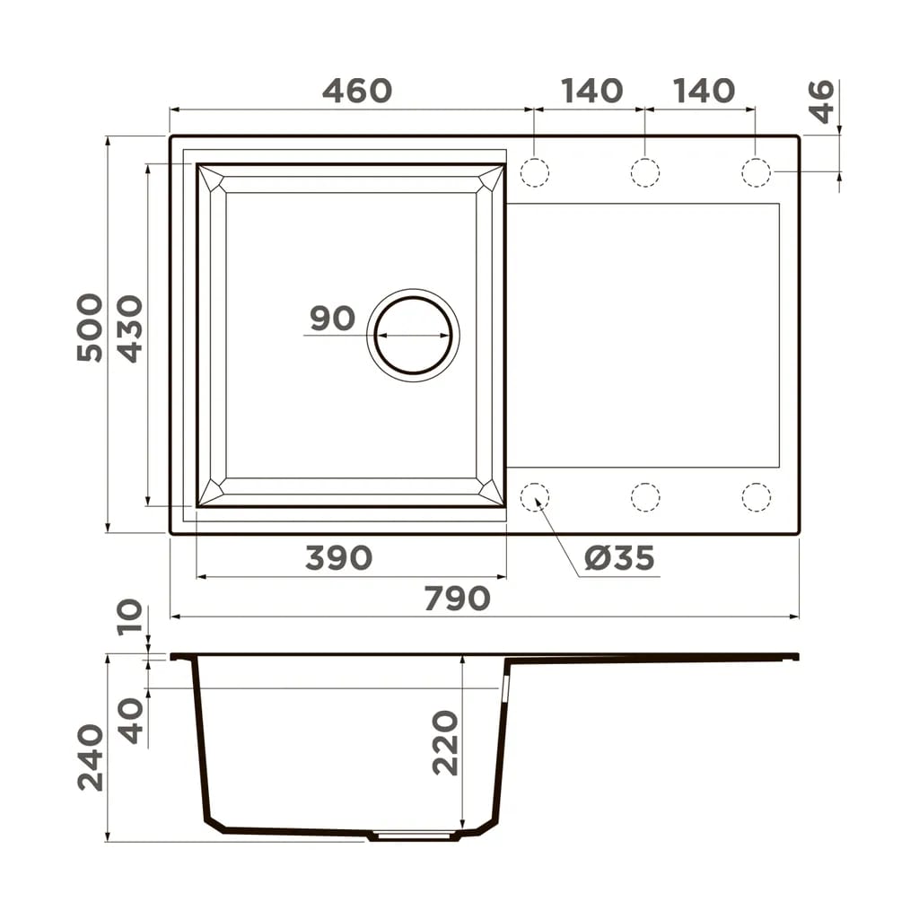 картинка Кухонная мойка Omoikiri Sakaime 79 