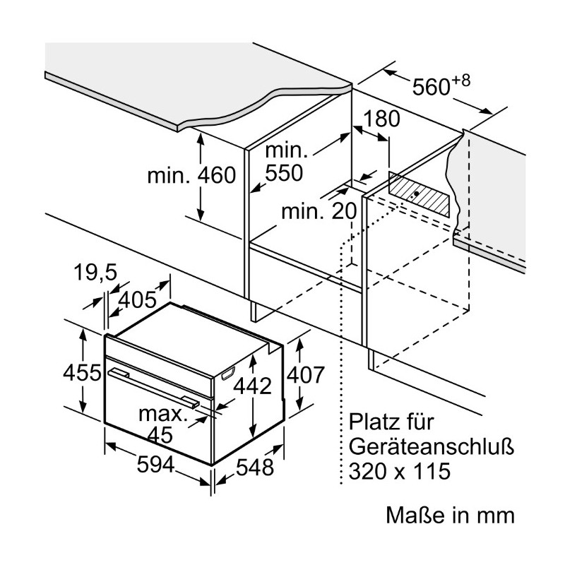картинка Электрический духовой шкаф с функцией СВЧ Bosch CMG978NB1 черный 