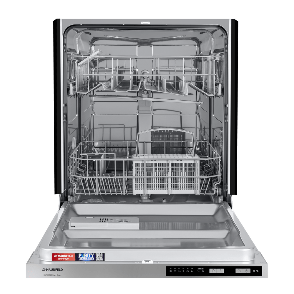 картинка Посудомоечная машина встраиваемая Maunfeld MLP60020 Light Beam нержавеющая сталь 