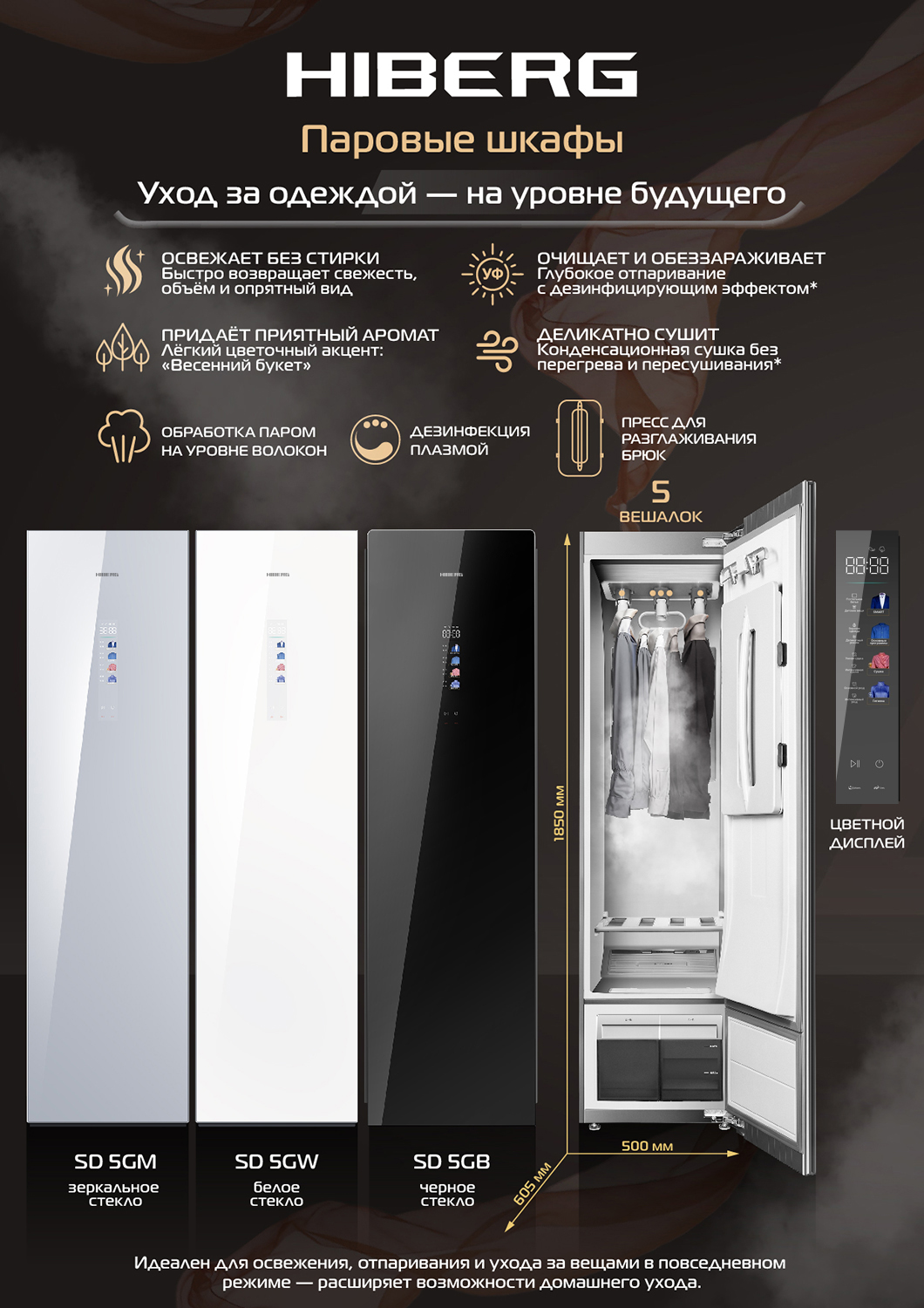 картинка Паровой шкаф Hiberg SD 5GB  картинка Паровой шкаф Hiberg SD 5GB