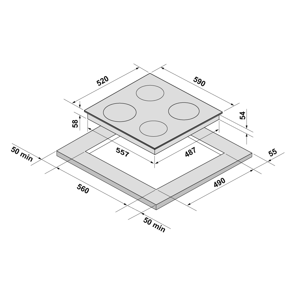 картинка Индукционная варочная панель Krona FARBE 60 IV 