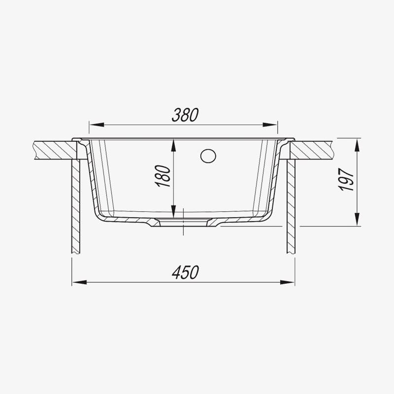 картинка Мойка для кухни Dr. Gans Кардинал 450 