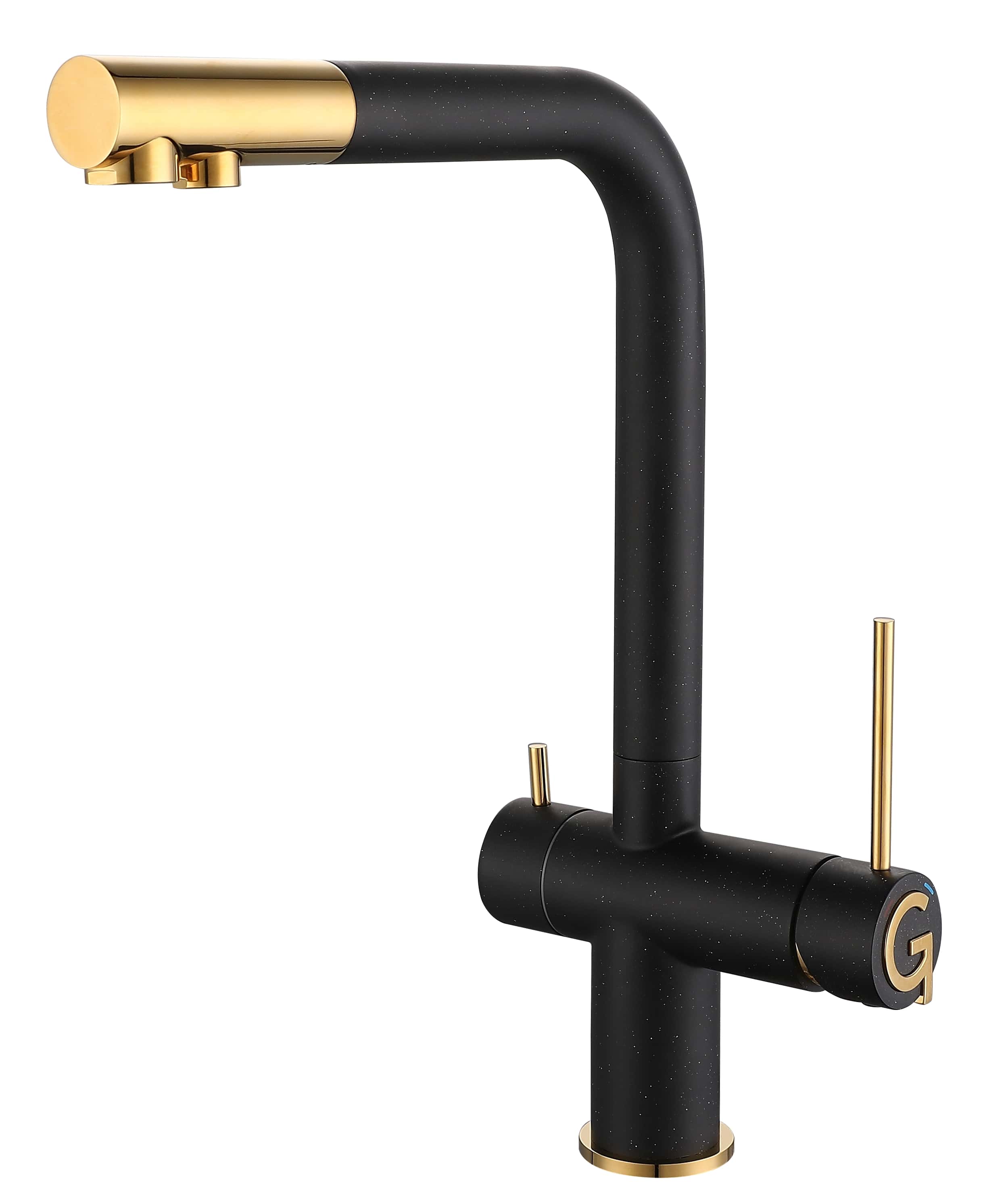 картинка Смеситель Rivelato Lugano 1523513 nero/oro 