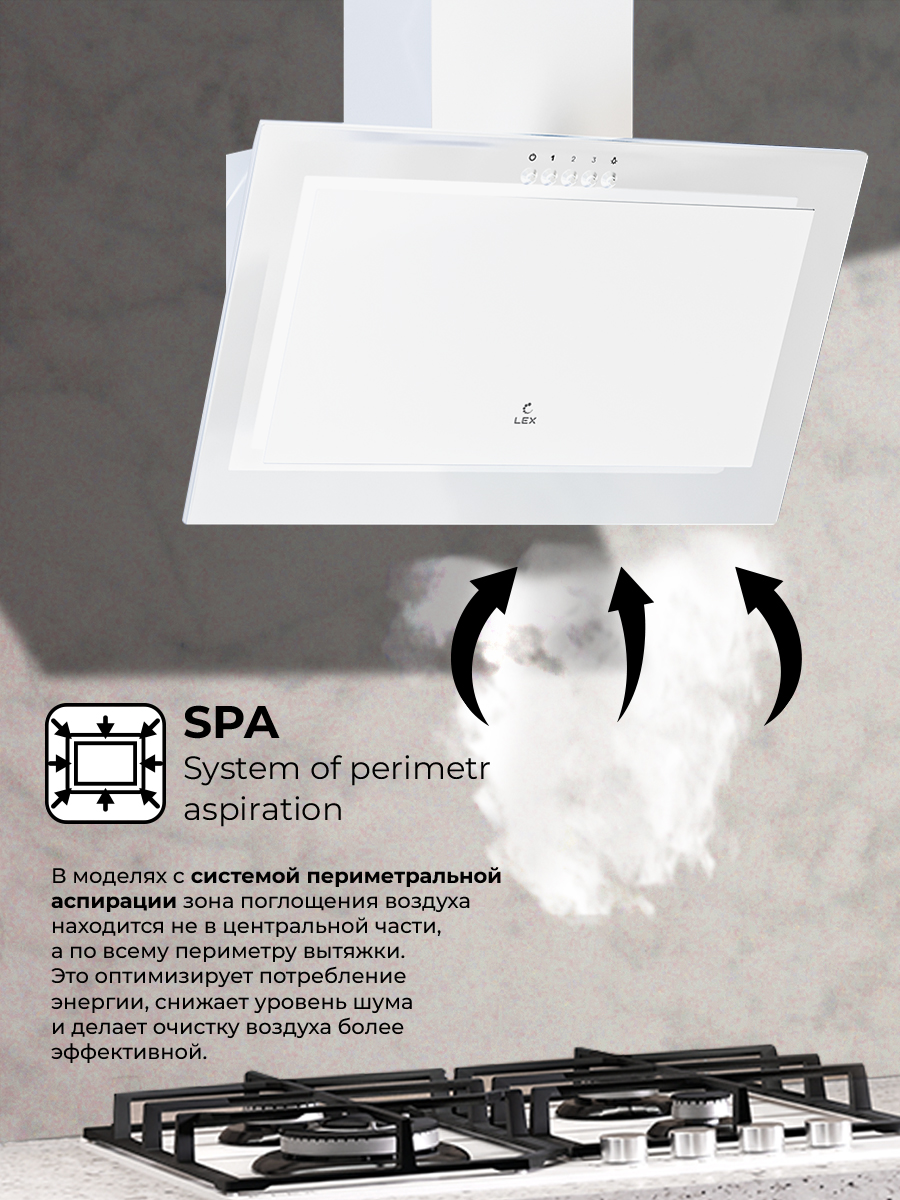 картинка Кухонная вытяжка Lex MIO 500 WHITE 