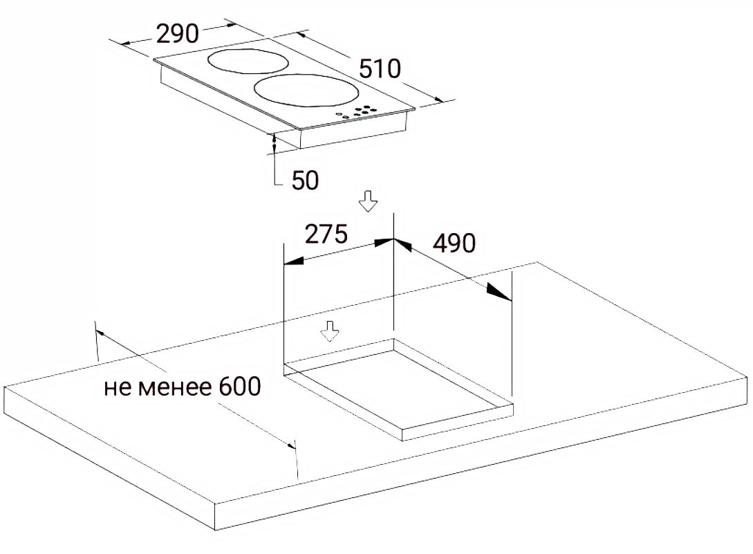 картинка Электрическая варочная панель Weissgauff HV 32 BA 