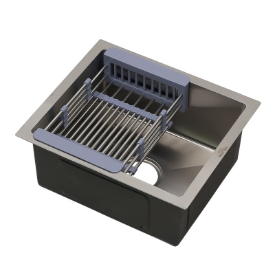 картинка Комплект H3844 MELANA ProfLine (мойка и коландер) сатин 