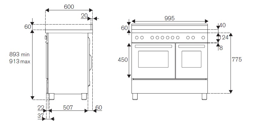 картинка Комбинированная кухонная плита Bertazzoni HER106L2ENET чёрная 