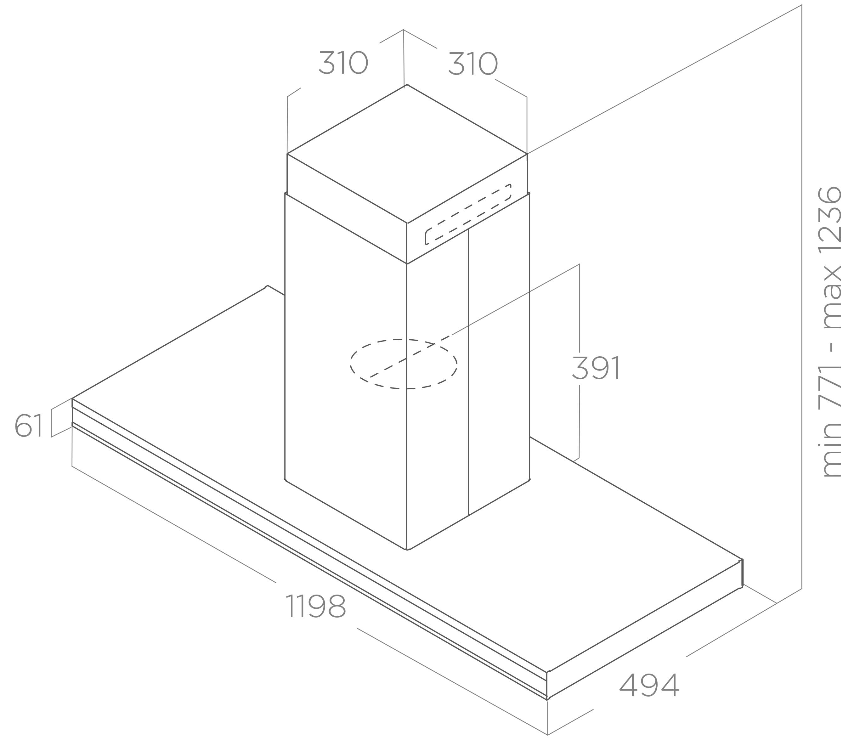 картинка Кухонная вытяжка Elica ELEMENT ISL @ BLMAT/A/120 