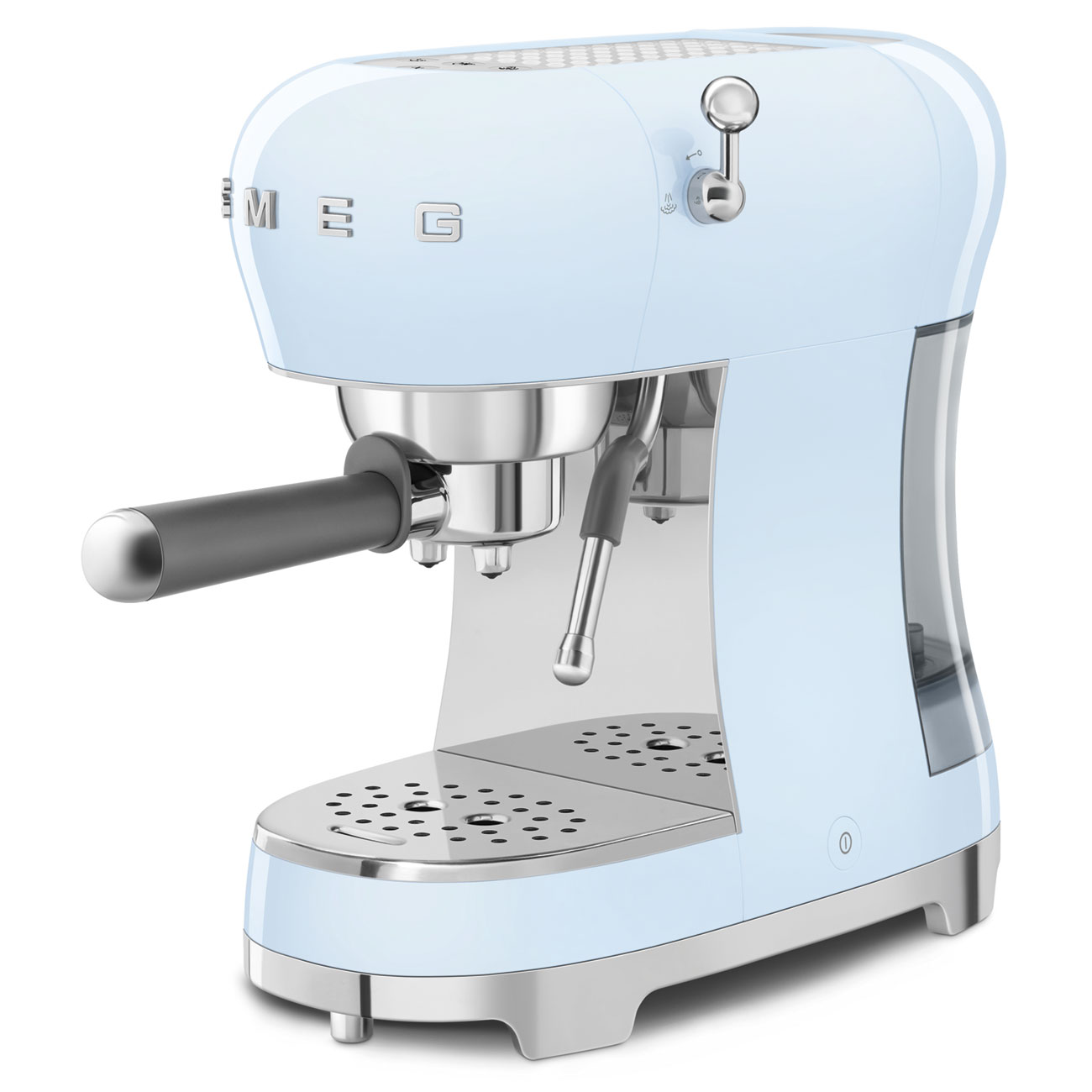 картинка Кофеварка Smeg ECF02PBEU пастельный голубой  картинка Кофеварка Smeg ECF02PBEU пастельный голубой