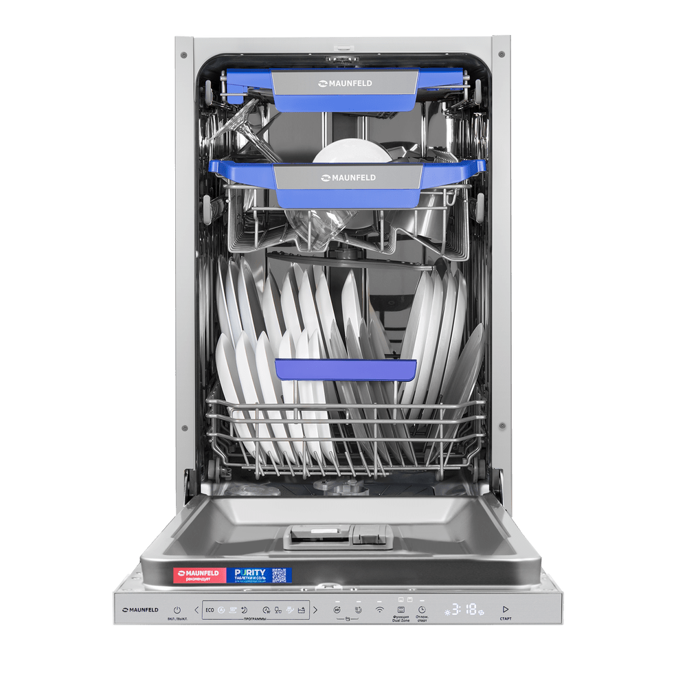 картинка Посудомоечная машина Maunfeld MLP45330T Smart Beam Inverter Wi-Fi 