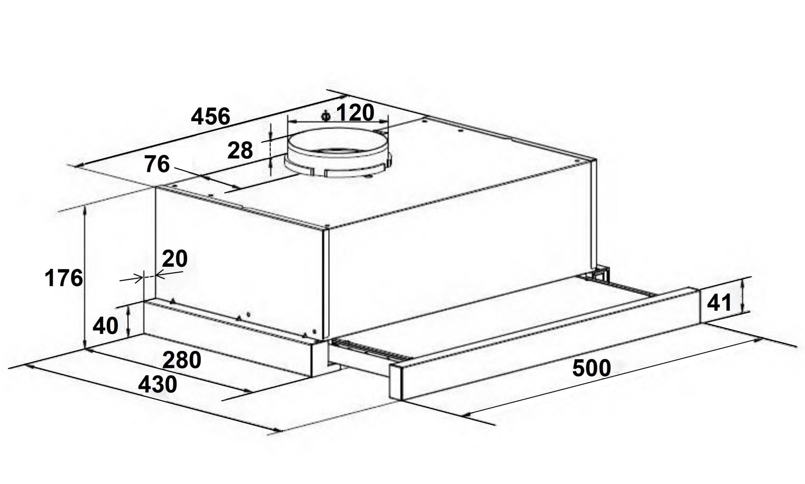 картинка Кухонная вытяжка Lex HUBBLE 500 BLACK 