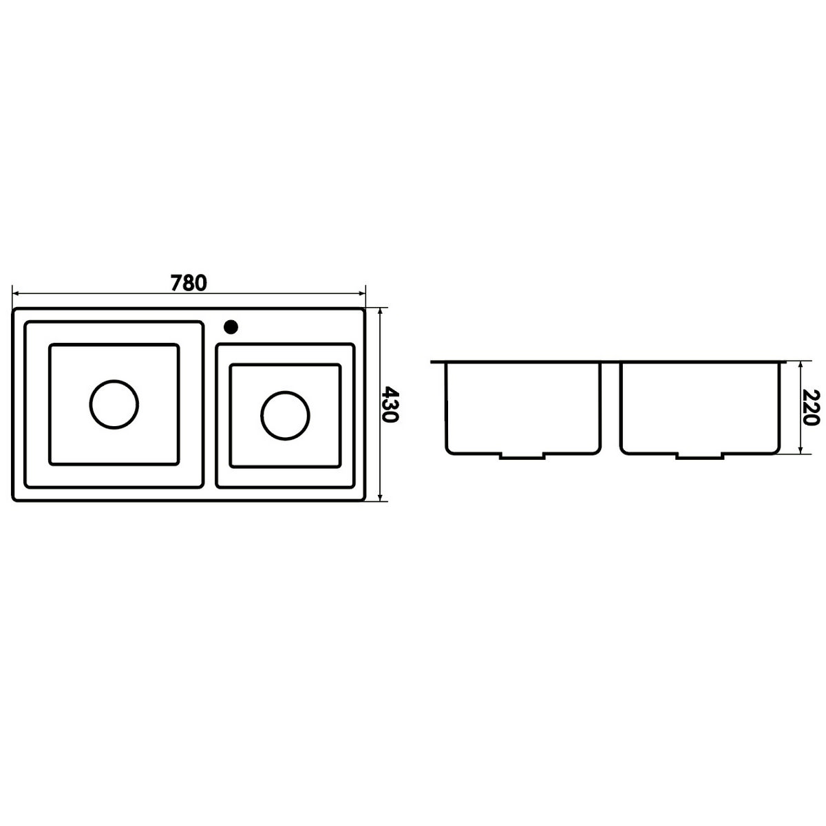 картинка Кухонная мойка Premial PR7843 (S) сатин 