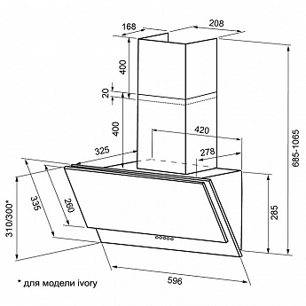 картинка Кухонная вытяжка Krona OLLY 600 BLACK PB 