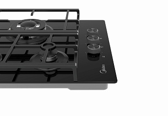 картинка Газовая варочная панель Midea MG449TGB черная  картинка Газовая варочная панель Midea MG449TGB черная