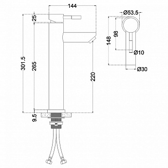 картинка Смеситель Melana 610102B TONDO  картинка Смеситель Melana 610102B TONDO