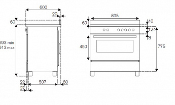 картинка Комбинированная кухонная плита Bertazzoni MAS96L1EXT нержавеющая сталь 