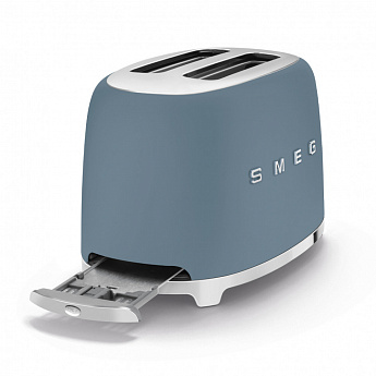 картинка Тостер Smeg TSF01SBMEU синий шторм матовый  картинка Тостер Smeg TSF01SBMEU синий шторм матовый