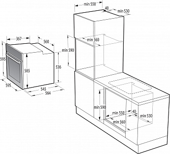картинка Электрический духовой шкаф Gorenje BOX6737E01BG  картинка Электрический духовой шкаф Gorenje BOX6737E01BG