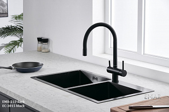 картинка Мойка для кухни Emar EMB-210 PVD Nano Dark 