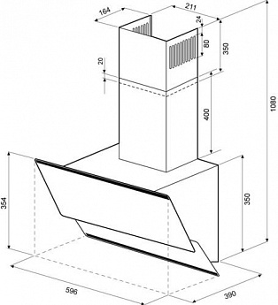 картинка Кухонная вытяжка Krona IRIDA 600 WHITE SENSOR 