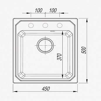 картинка Мойка для кухни Dr. Gans Кардинал 450 