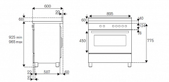 картинка Комбинированная кухонная плита Bertazzoni HER95I1EAVT слоновая кость 