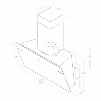 картинка Кухонная вытяжка Elica LESSENZA WH/A/90 