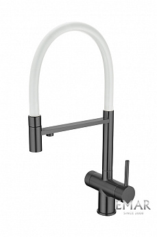 картинка Смеситель Emar ЕС - 7024WHT PVD DARK графит  