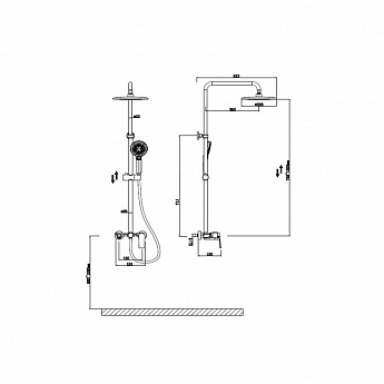 картинка Душевая система Oulin OL-HT-2306  картинка Душевая система Oulin OL-HT-2306