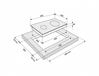 картинка Электрическая варочная панель ZAUBER 30 BL TK 