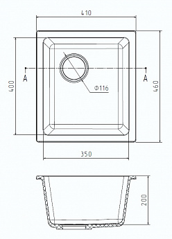 картинка Мойка для кухни Rivelato BERKANA BK-35  картинка Мойка для кухни Rivelato BERKANA BK-35