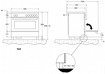 картинка Электрическая кухонная плита Bertazzoni PROCH94I1EXT 