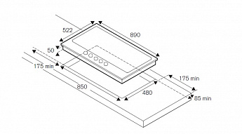 картинка Газовая варочная панель Bertazzoni P905CHERAC слоновая кость 