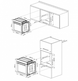 картинка Электрический духовой шкаф Vard VON564B черный 