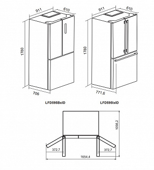 картинка |Discount| Отдельностоящий холодильник Lex LFD595LXID  картинка |Discount| Отдельностоящий холодильник Lex LFD595LXID