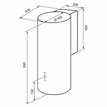 картинка Кухонная вытяжка Krona TINA 350 METALLIC 3P 